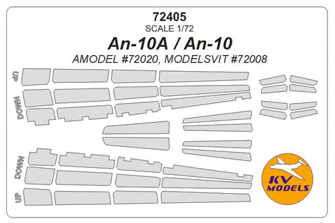 KV Models 72405 1/72 An-10A / An-10 (AMODEL #72020, MODELSVIT #72008) (For AMODEL / ModelSvit)