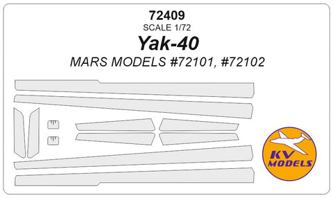 KV Models 72409 1/72 Yak-40 (all modifications) (For Mars Models)