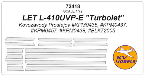 KV Models 72418 1/72 Let L-410UVP-E ″Turbolet″ (Kovozavody Prostejov #KPM0435, #KPM0437, #KPM0457, #KPM0438, #BLK72005) (For Kovozavody Prostejov)