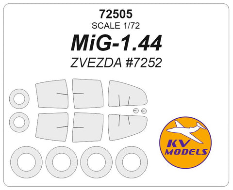 KV Models 72505 1/72 MiG-1.44 (ZVEZDA #7252) + wheelmasks (For ZVEZDA / Revell)