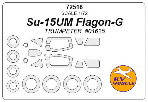 KV Models 72516 1/72 Su-15UM Flagon-G (TRUMPETER #01625) + wheels masks (For Trumpeter)