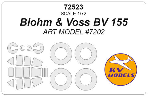 KV Models 72523 1/72 Blohm & Voss BV 155 (Art Model #7202) + wheels masks (For ART Model)