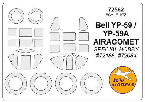 KV Models 72562 1/72 P-59 Airacomet (All modifications) + wheels masks (For SPECIAL HOBBY)
