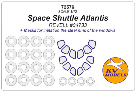 KV Models 72576 1/72 Space Shuttle Atlantis (REVELL #04733) + wheels masks (For Revell)