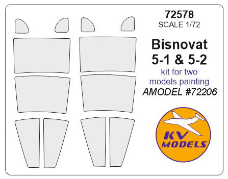 KV Models 72578 1/72 Вisnovat 5-1 & 5-2 (AMODEL #72206) (included masks for two models painting) (For AMODEL)