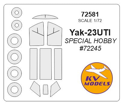 KV Models 72581 1/72 Yak-23UTI (SPECIAL HOBBY #72245) + wheels masks (For Special Hobby)