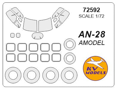 KV Models 72592 1/72 An-28 (AMODEL #72226, #72227, #72313) + wheels masks (For AMODEL)