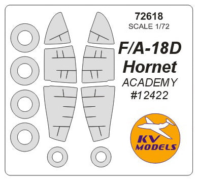 KV Models 72618 1/72 F/A-18D Hornet (Academy #12422) + wheels masks (For ACADEMY)