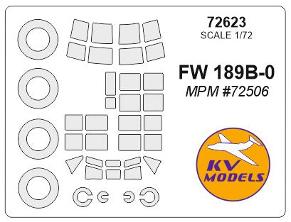 KV Models 72623 1/72 FW 189B-0 (MPM #72506) + wheels masks (For MPM)