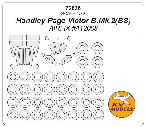 KV Models 72626 1/72 Handley Page Victor B.Mk.2(BS) - (AIRFIX #A12008) + wheels masks (For AIRFIX)