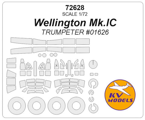 KV Models 72628 1/72 Wellington Mk.IC (TRUMPETER #01626) + wheels masks (For Trumpeter)