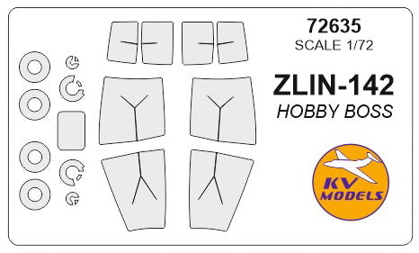 KV Models 72635 1/72 Zlin-142 (HOBBY BOSS #80282) + wheels masks (For HOBBY BOSS )