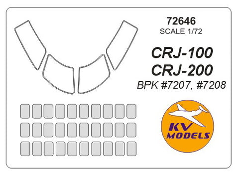 KV Models 72646 1/72 CRJ-100 / CRJ-200 (BPK #7207, #7208) (For BPK Models)