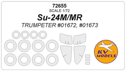 KV Models 72655 1/72 Su-24M / Su-24MR (TRUMPETER #01672, #01673) + wheels masks (For Trumpeter)