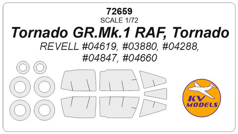 KV Models 72659 1/72 Tornado GR. Mk. 1 RAF, Tornado (REVELL #04619, #03880, #04288, #04847, #04660) + wheels masks (For Revell)