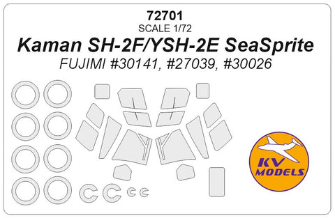 KV Models 72701 1/72 Kaman SH-2F/YSH-2E SeaSprite (FUJIMI #30141, #27039, #30026) + wheels masks (For FUJIMI)