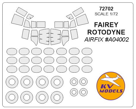 KV Models 72702 1/72 Fairey Rotodyne (AIRFIX #A04002) + wheels masks (For AIRFIX)