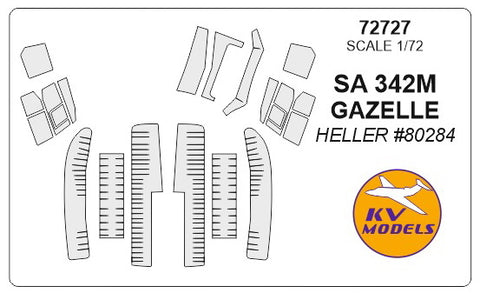KV Models 72727 1/72 SA 342M GAZELLE (HELLER #80284) (For HELLER)
