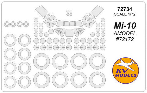 KV Models 72734 1/72 Mi-10 (AMODEL #72172) + wheels masks (For AMODEL)