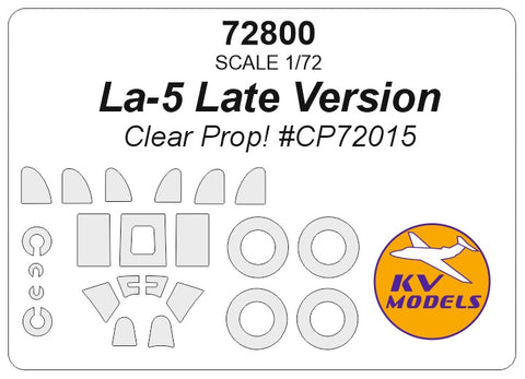 KV Models 72800 1/72 Lavochkin La-5 Late Version (Clear Prop! #CP72015) + wheels masks (For Clear Prop!)