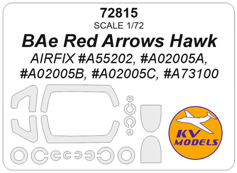 KV Models 72815 1/72 BAe Red Arrows Hawk (AIRFIX #A55202, #A02005A, #A02005B, #A02005C, #A73100) + wheels masks (For AIRFIX)