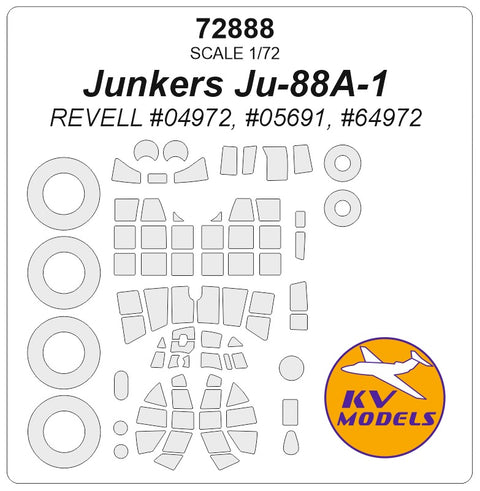 KV Models 72888 1/72 Junkers Ju88 A-1 (REVELL #04972, #05691, #64972) (For Revell)