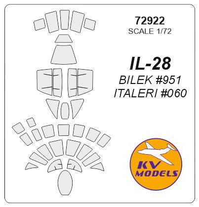 KV Models 72922 1/72 IL-28 (BILEK #951 / ITALERI #060) (For BILEK / ITALERI)