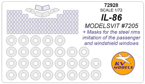 KV Models 72928 1/72 IL-86 (ModelSvit #7205) + wheels masks (For ModelSvit)