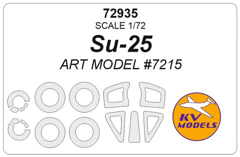 KV Models 72935 1/72 Su-25 (ART MODEL #7215) + wheels masks (For ARTModel)