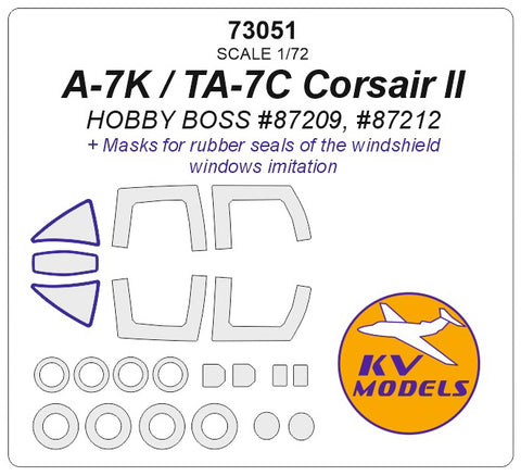 KV Models 73051 1/72 A-7K / TA-7C Corsair II (HOBBY BOSS #87209, #87212) + wheels masks (For HOBBY BOSS )