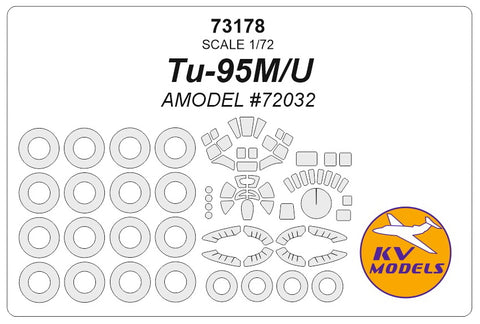 KV Models 73178 1/72 Tu-95M/U (AMODEL #72032) + wheels masks (For AMODEL)