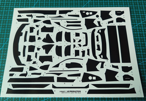 LB Production LBM4CF 1/24 BMW M4 GT3 Carbon Fibre decal