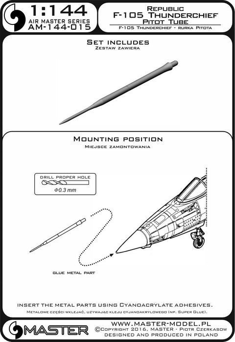 MASTER AM-144-015 1/144 F-105 Thunderchief - Pitot Tube
