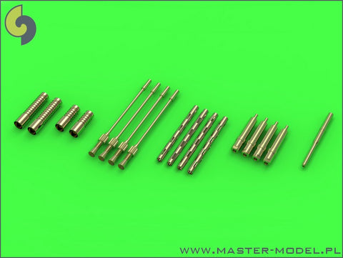 MASTER AM-32-083 1/32 De Havilland Mosquito NF Mk.II / FB Mk.VI - Pitot tube & armament set (Browning .303 barrels and Hispano 20mm barrel tips)