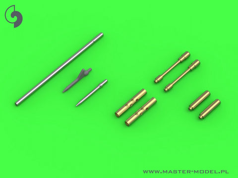 MASTER AM-32-126 1/32 F4F-3 Wildcat LATE - .50 Browning gun barrels with round holes & Pitot Tube (two options)