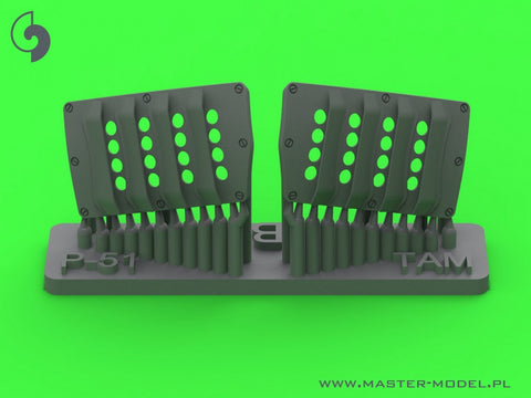 MASTER AM-32-138 1/32 P-51 Mustang - carburator air filter cover - RAF louvred type - version B (for Tamiya)