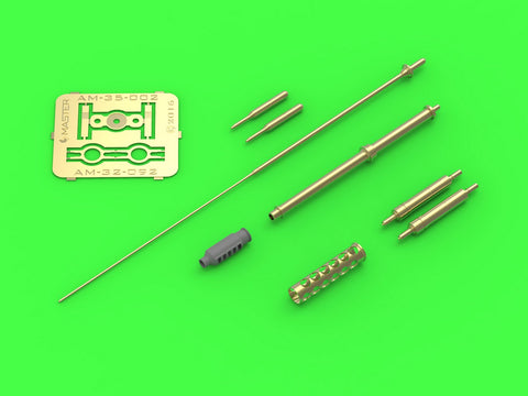 MASTER AM-35-002 1/35 AH-64 Apache - M230 Chain Gun barrel (30mm), Pitot Tubes and tail antenna (resin, PE and turned parts)