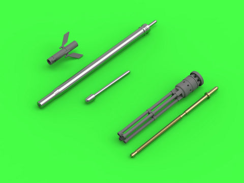 MASTER AM-35-003 1/35 Mi-24 (Hind D/E) - JakB-12.7 machine gun barrel and DUAS probe (metal and resin parts)
