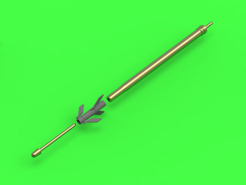 MASTER AM-48-126 1/48 Mi-24 (Hind D/E) - JakB-12.7 machine gun barrel and DUAS probe (metal and resin parts)