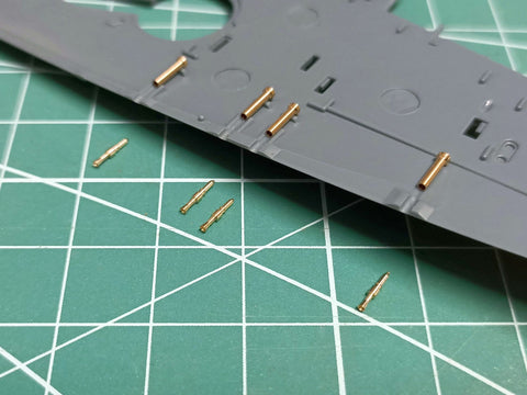 MASTER AM-48-163 1/48 Spitfire Mk.I early - Browning .303 with flash hider barrel tips and early gunsight (for Eduard)