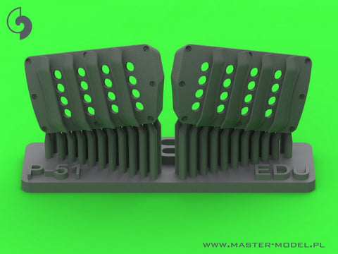 MASTER AM-48-188 1/48 P-51 Mustang - carburator air filter cover - RAF louvred type - version B (for Eduard)