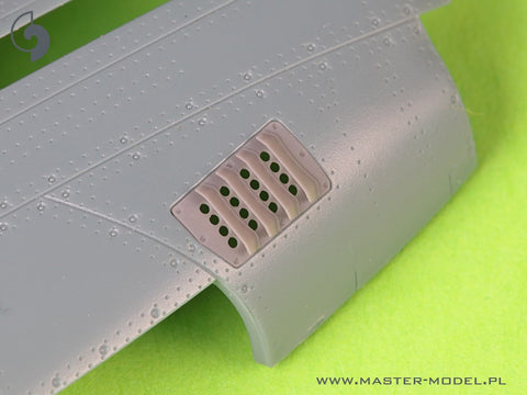 MASTER AM-48-188 1/48 P-51 Mustang - carburator air filter cover - RAF louvred type - version B (for Eduard)