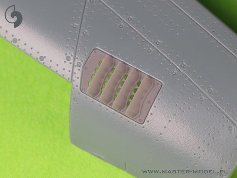 MASTER AM-48-188 1/48 P-51 Mustang - carburator air filter cover - RAF louvred type - version B (for Eduard)