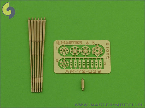 MASTER AM-72-039 1/72 M61 A1 Vulcan - Six-barrelled rotary 20mm cannon - turned barrels with etched barrel clamps