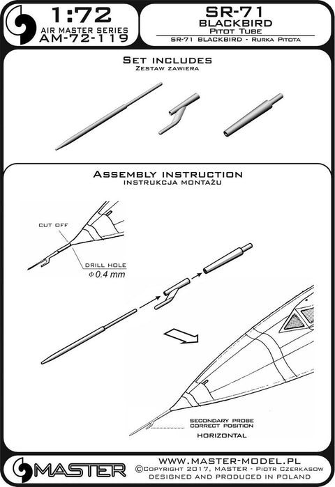MASTER AM-72-119 1/72 SR-71 Blackbird - Pitot Tube