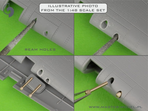 MASTER AM-72-158 1/72 Hawker Hurricane Mk.IIb - Browning .303 cal barrel tips & bead sight mount