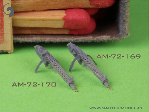 MASTER AM-72-170 1/72 German WW I machine gun Spandau LMG 08/15 (2 pcs) - with LONG charging handle - complete guns incl. 3D resin & brass parts