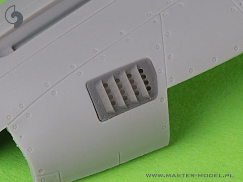 MASTER AM-72-172 1/72 P-51 Mustang - carburator air filter cover - RAF louvred type - version A (for Arma Hobby)