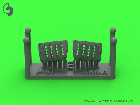 MASTER AM-72-173 1/72 P-51 Mustang - carburator air filter cover - RAF louvred type - version B (for Arma Hobby)