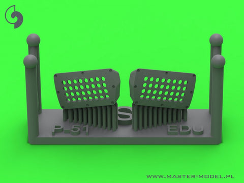 MASTER AM-72-174 1/72 P-51 Mustang - carburator air filter cover - standard holed type (for Eduard)